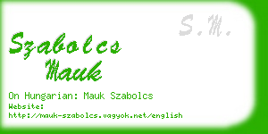 szabolcs mauk business card